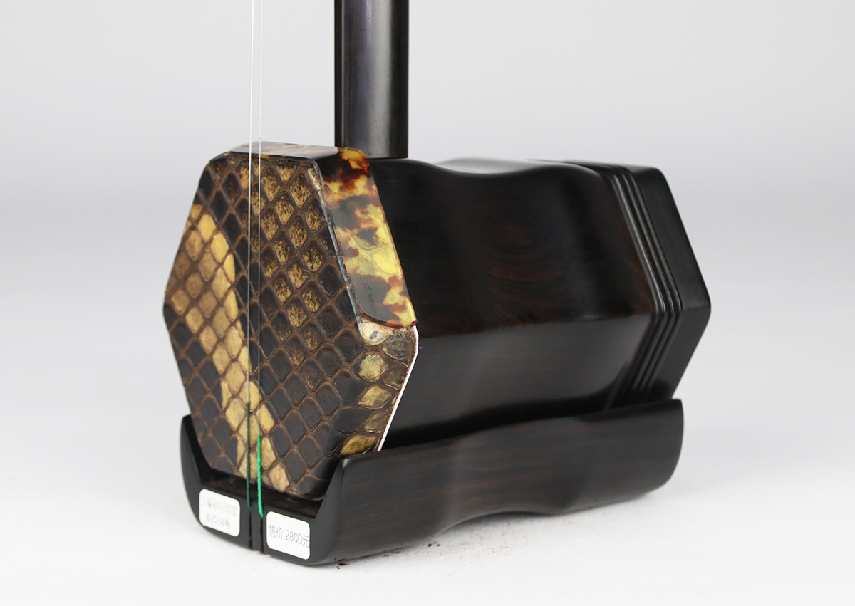 三星黑檀彩标版二胡_陆林生二胡工厂